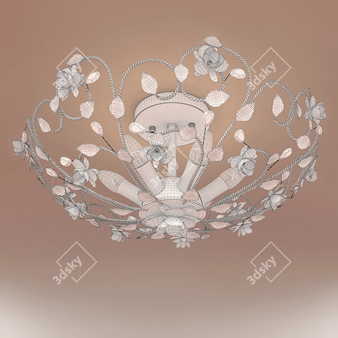 Elegant Bouquet Chandelier 3D model image 3