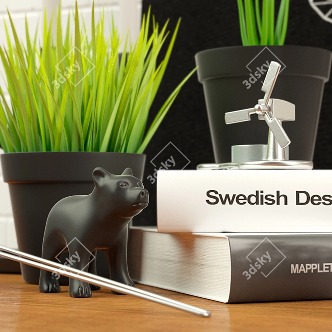 Stylish IKEA Decor Set 3D model image 2