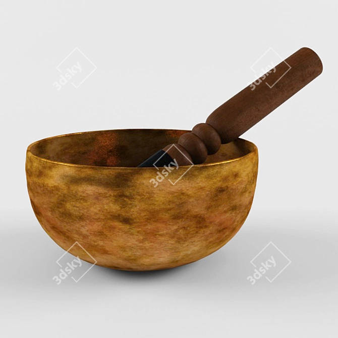 Tibetan Singing Bowl 3D model image 1