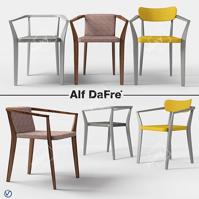 Modern ALF DA FRE Chair - VIKY 3D model image 1