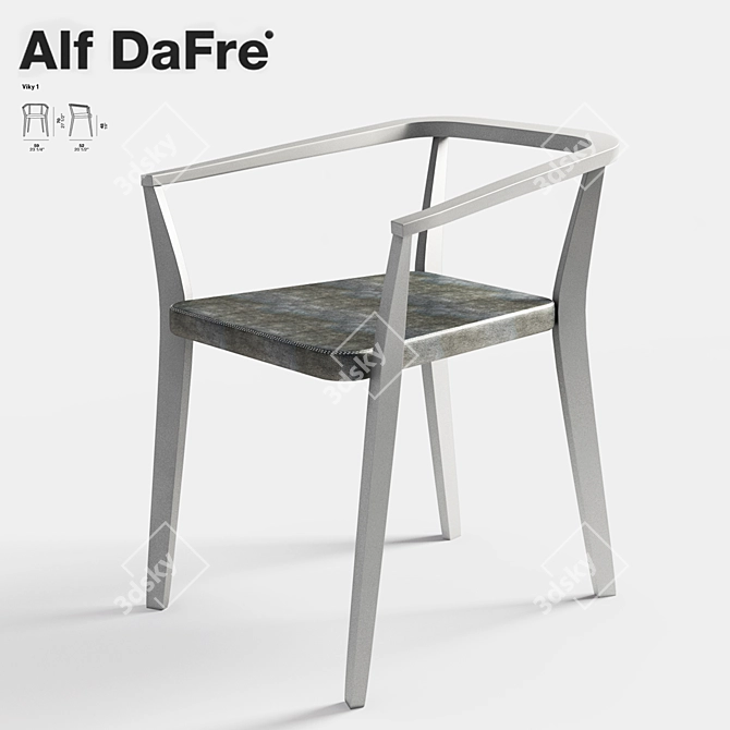 Modern ALF DA FRE Chair - VIKY 3D model image 2