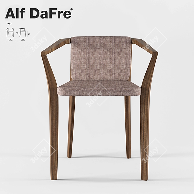 Modern ALF DA FRE Chair - VIKY 3D model image 3