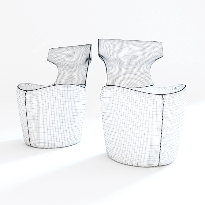 Papilio Mini Chairs - Compact and Stylish 3D model image 2