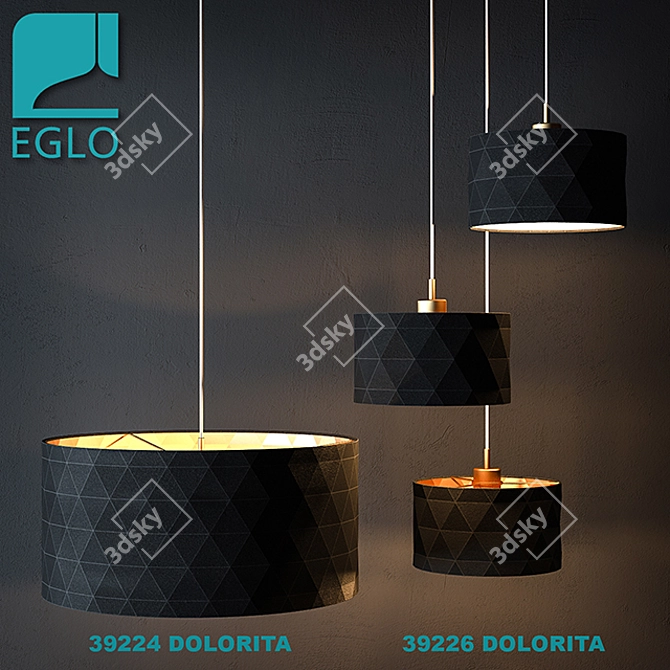 Elegant DOLORITA Pendant Light 3D model image 1