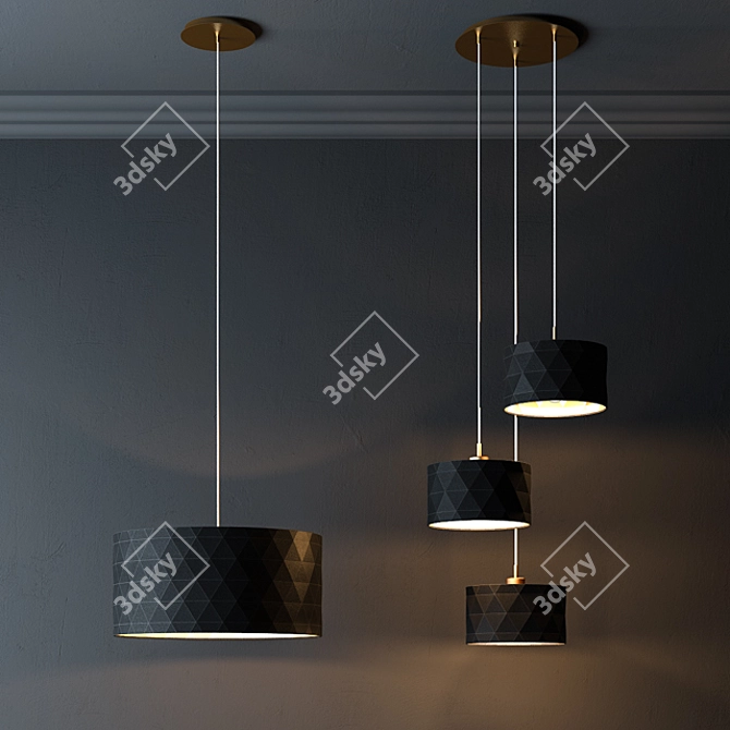 Elegant DOLORITA Pendant Light 3D model image 2