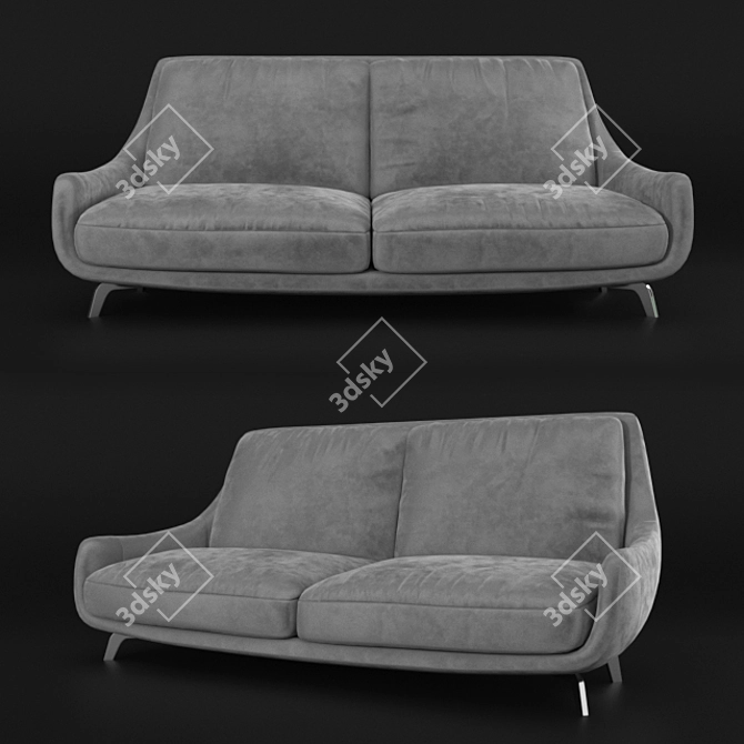 Gorini Sofa Deco CONCHIGLIA: Elegant and Stylish 3D model image 1