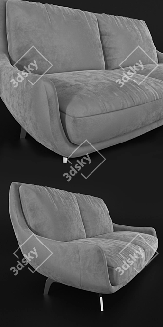 Gorini Sofa Deco CONCHIGLIA: Elegant and Stylish 3D model image 2