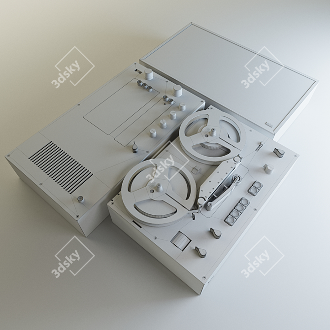 Retro Braun TG-60 Cassette Player 3D model image 3