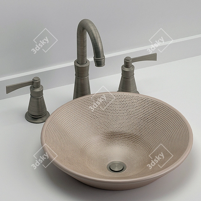 KOHLER Conical Bell Washbasin & Archer Mixer 3D model image 1