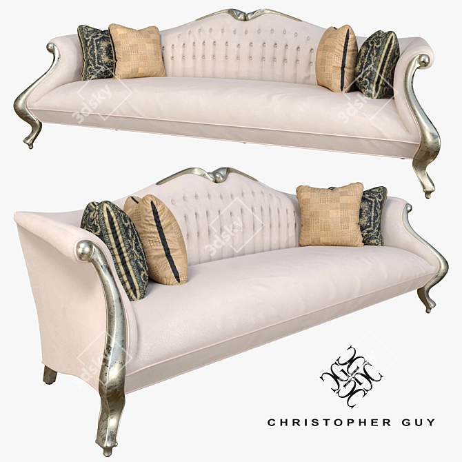 Elegant Grand Cru Sofa 3D model image 1