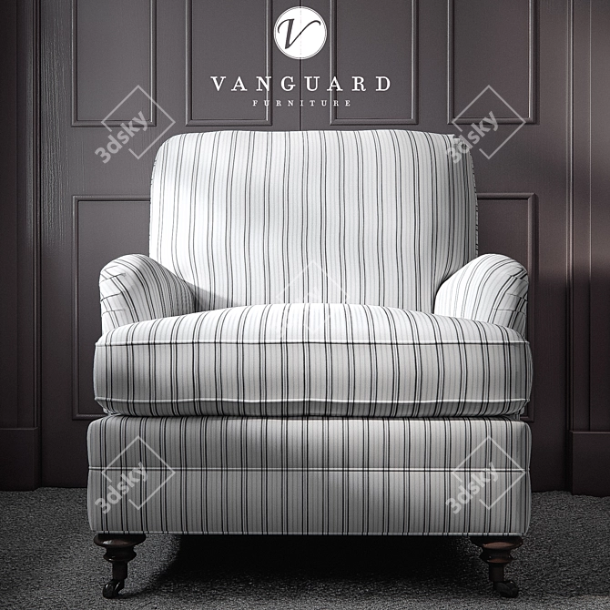 Elegant Winslow Chair: Timeless Comfort & Style 3D model image 1