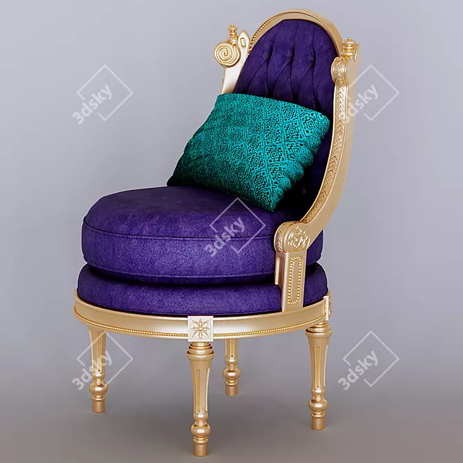 Elegant Vintage Chair 3D model image 1