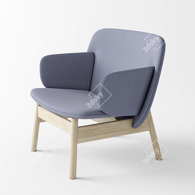 LaCividina Ala Low Armchair: Ultimate Comfort for Your Space 3D model image 3