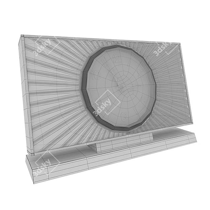 Vintage 3D Retro Clock Model 3D model image 3
