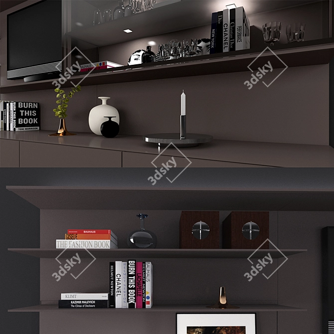 Modern Living: Rimadesio Abacus with Ligne Roset Accessories 3D model image 2