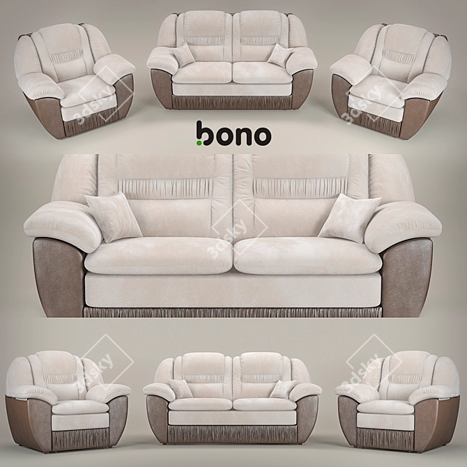 Modern Sofa and Armchair Set | Bono Chester 3D model image 1