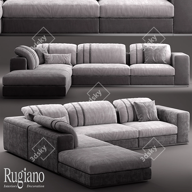 Luxury Rugiano MIAMI Sofa 3D model image 1