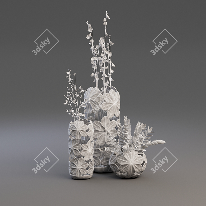 Everlasting Elegance: Eterna Ceramic Vases 3D model image 2