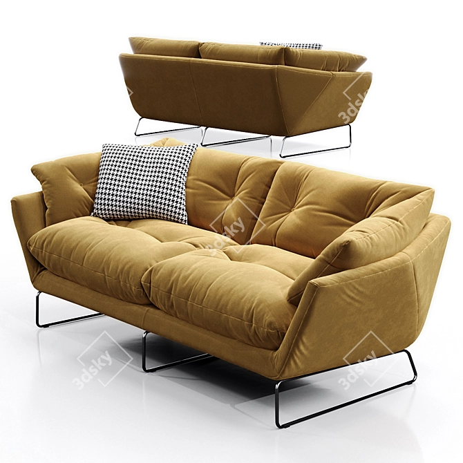 Saba Italia New York Suite Sofa: Stylish Comfort for Urban Living 3D model image 1