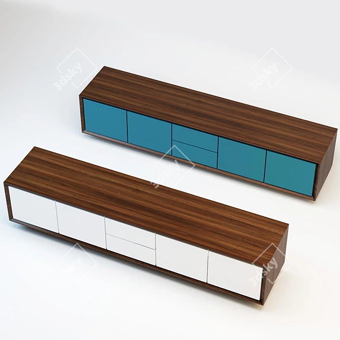 Sleek South African Console 3D model image 2