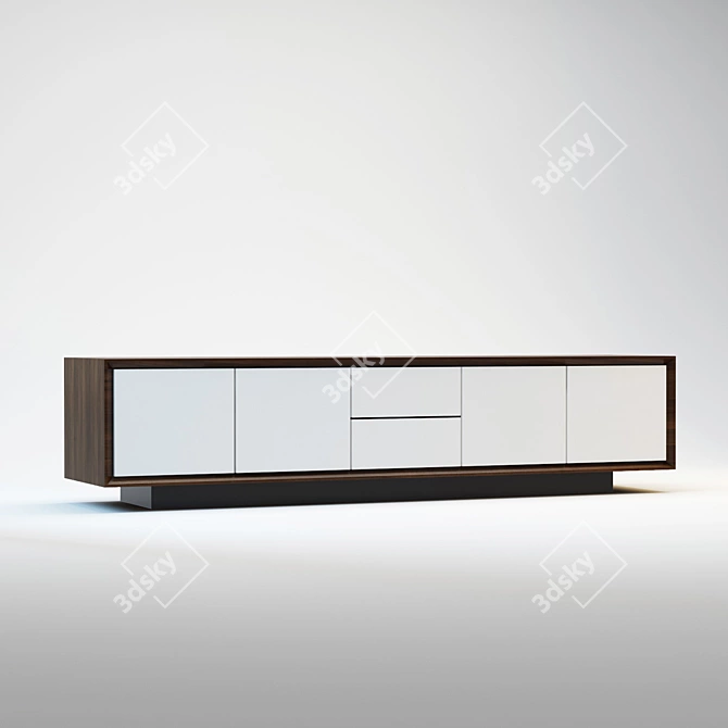 Sleek South African Console 3D model image 3