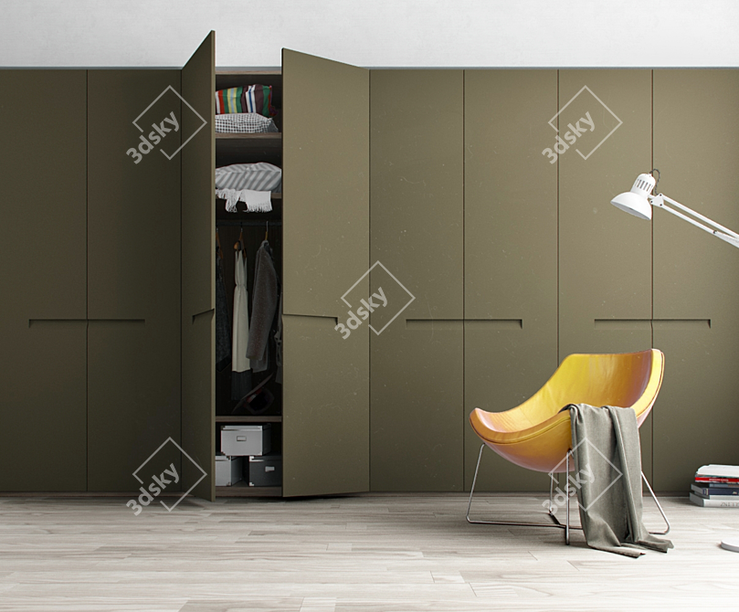 Elegant Modern Bedroom Furniture 3D model image 2