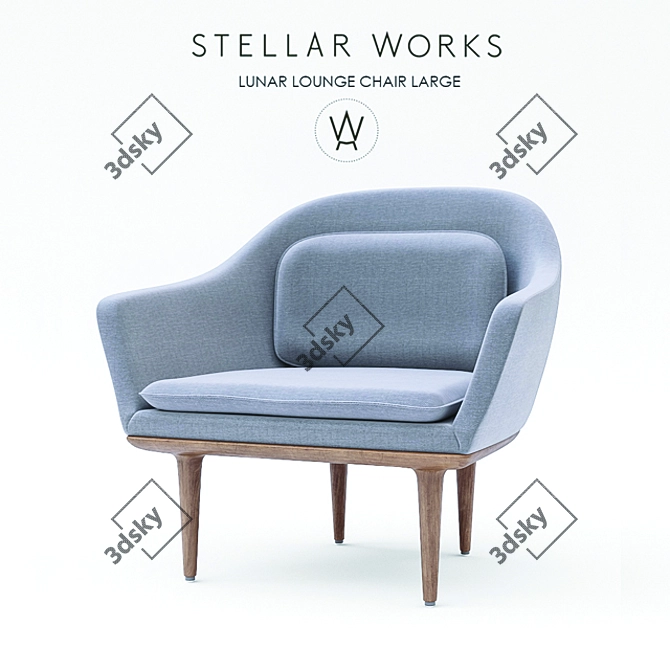 Lunar Lounge: Stylish Comfort 3D model image 1