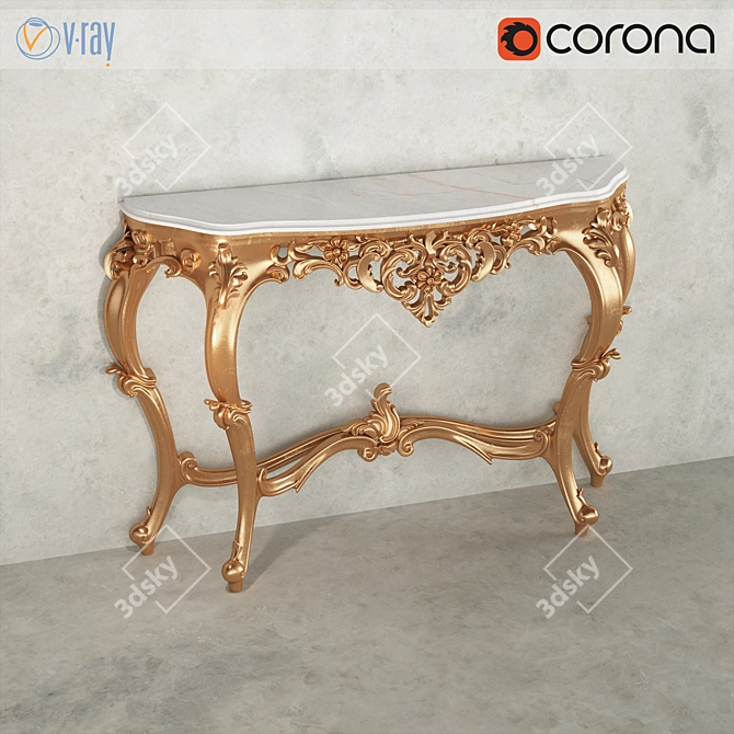 Elegant Silik Console: Complimenti 3D model image 1