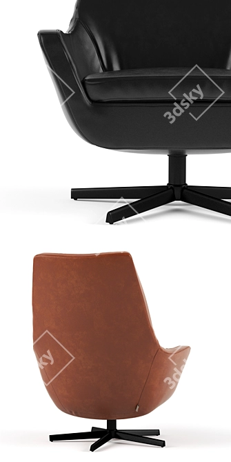 Stylish Don Lounge Chair: Perfect for Any Interior 3D model image 2