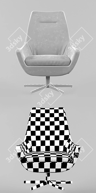 Stylish Don Lounge Chair: Perfect for Any Interior 3D model image 3