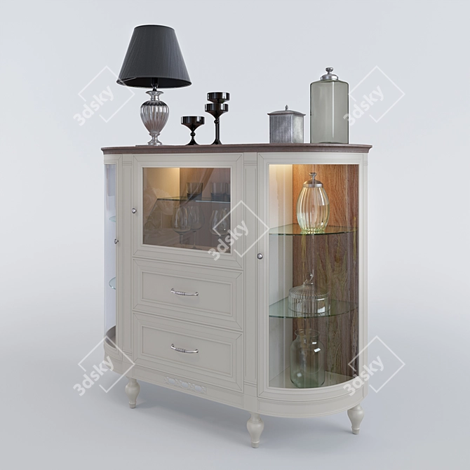 Taranko Buffet Florencja: Elegance in Natural Wood 3D model image 1