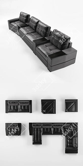 Title: Sheridans Modular Sofa Set 3D model image 2