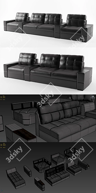 Title: Sheridans Modular Sofa Set 3D model image 3