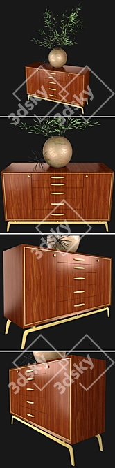 Elegant Lenox Hill Buffet 3D model image 2