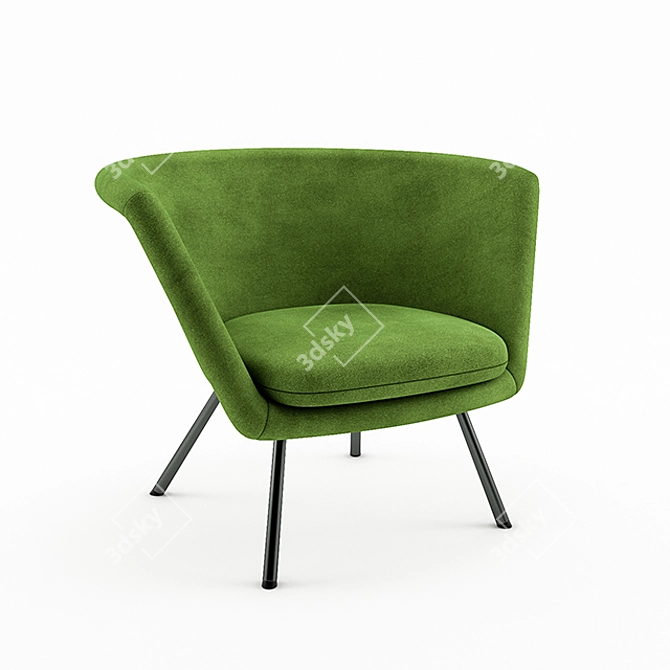 Minimalist H57 Chair by Richard Lampert 3D model image 1