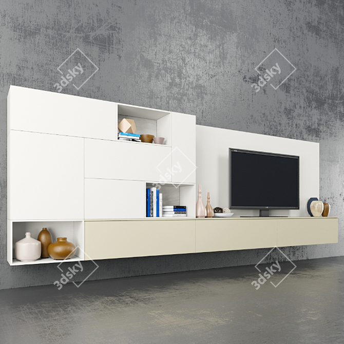 Elegant Scavolini Wall: Transform Your Space 3D model image 2