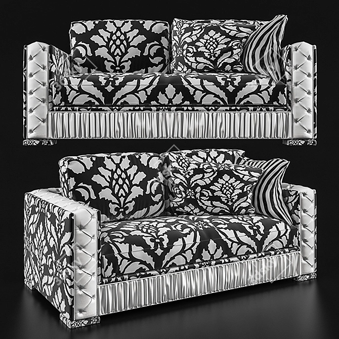 Italian Bedding Miami Sofa 3D model image 1