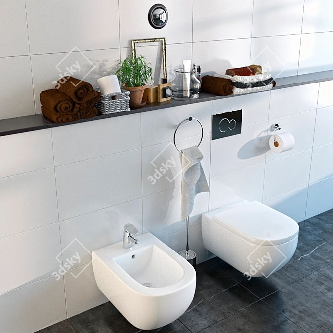 Elegant Villeroy & Boch SUBWAY 2.0 3D model image 1