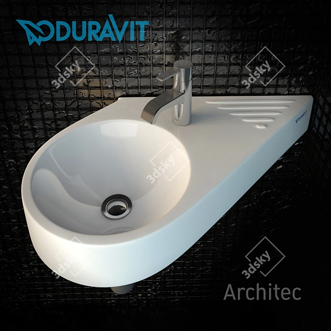 Sleek Duravit Architec Sinks 3D model image 1