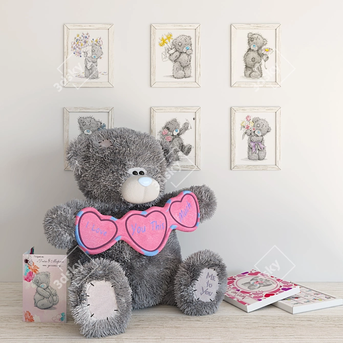 Teddy Love Gift Set 3D model image 1