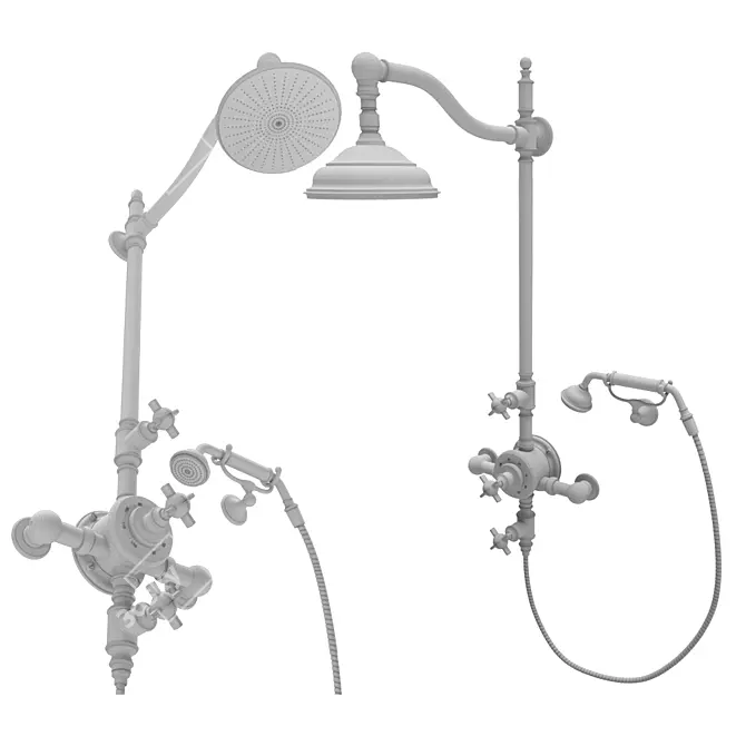 Olympia Thermostatic Shower System 3D model image 3