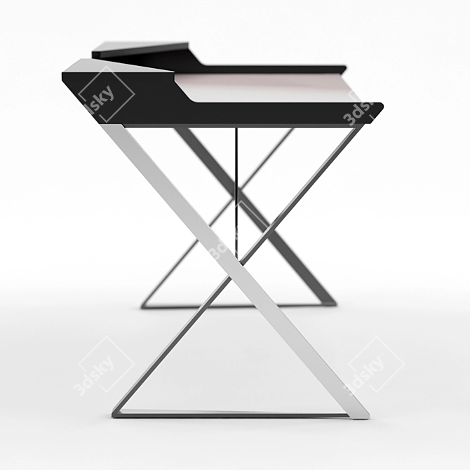 Sleek QWERTY Writing Desk 3D model image 2