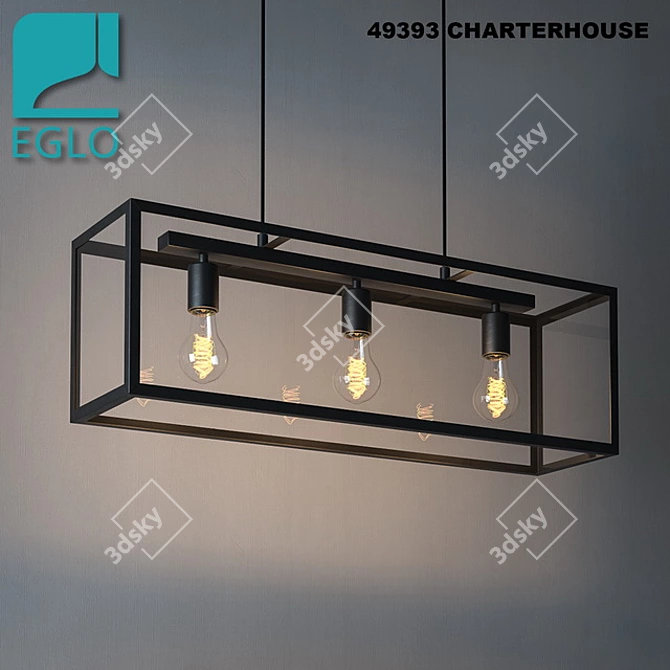 EGLO Charterhouse Wall Lanterns 3D model image 1