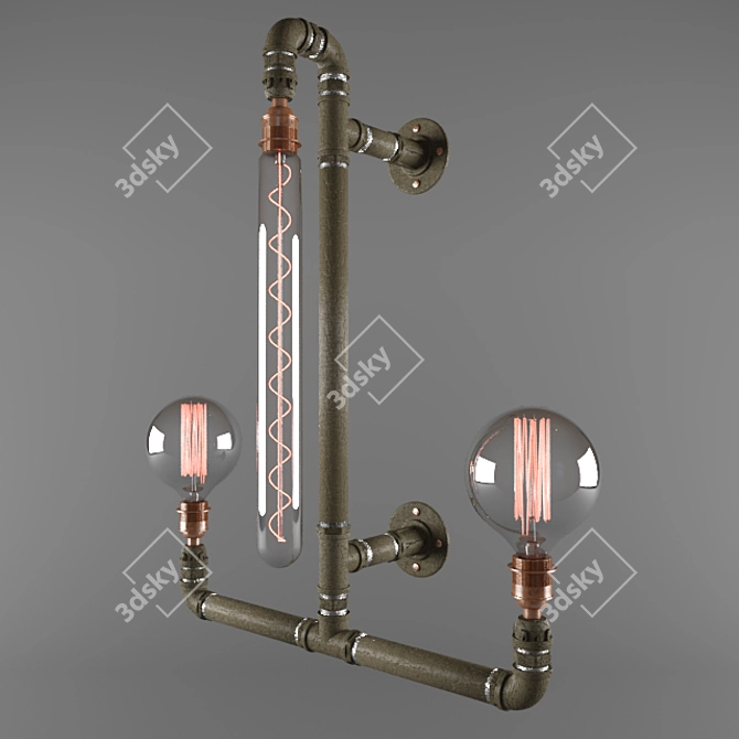 Title: Industrial Pipe Bra 3D model image 1