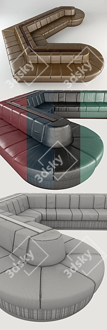 Modular Seating Solution for Cafes 3D model image 2