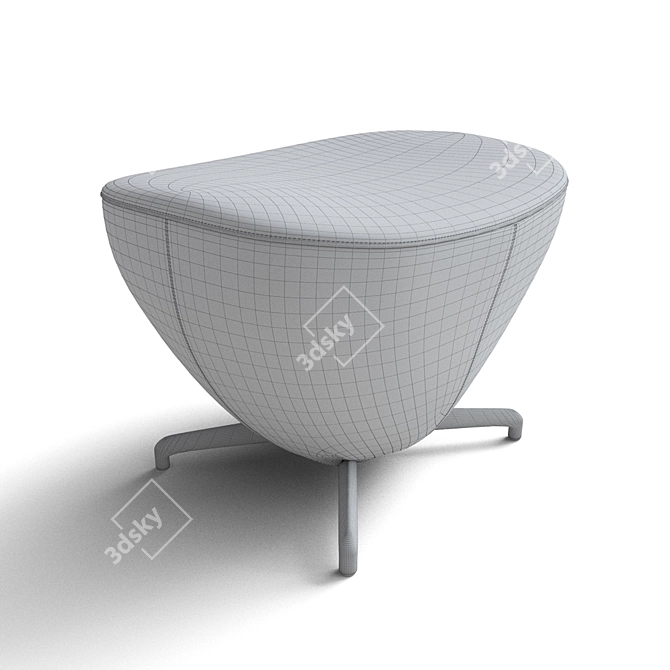 Leolux Caruzzo Pouf: Versatile Cushioned Comfort 3D model image 3