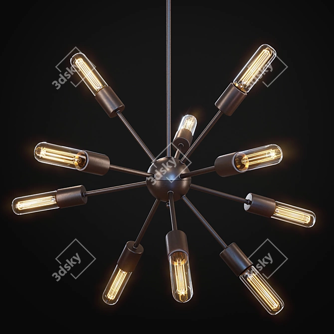 Stellar Glow Pendant: Milky Way Luminary 3D model image 1
