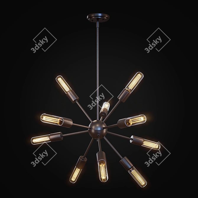 Stellar Glow Pendant: Milky Way Luminary 3D model image 2