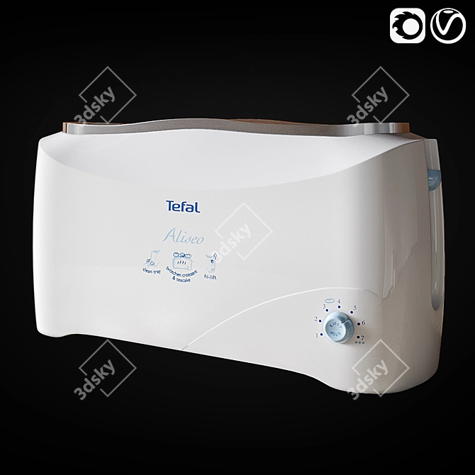 Tefal Aliseo 8.7K Polygon Toaster 3D model image 1