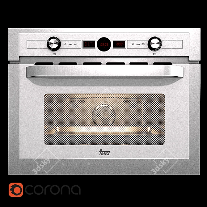 Teka MCL 32 BIS: Built-In Microwave Oven with Convection Features 3D model image 1